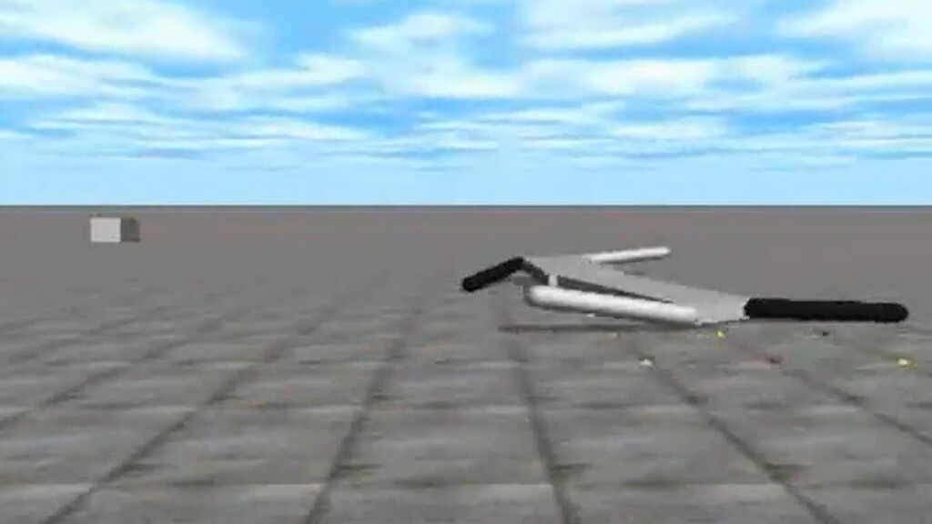 The simulated robots that started out slithering learned faster