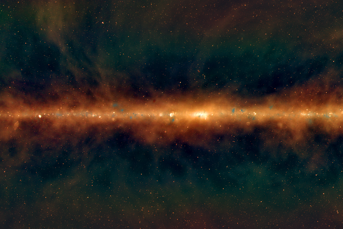 View of the Milky Way's center, created from radio wave data captured by the Murchison Widefield Array located in the Australian outback