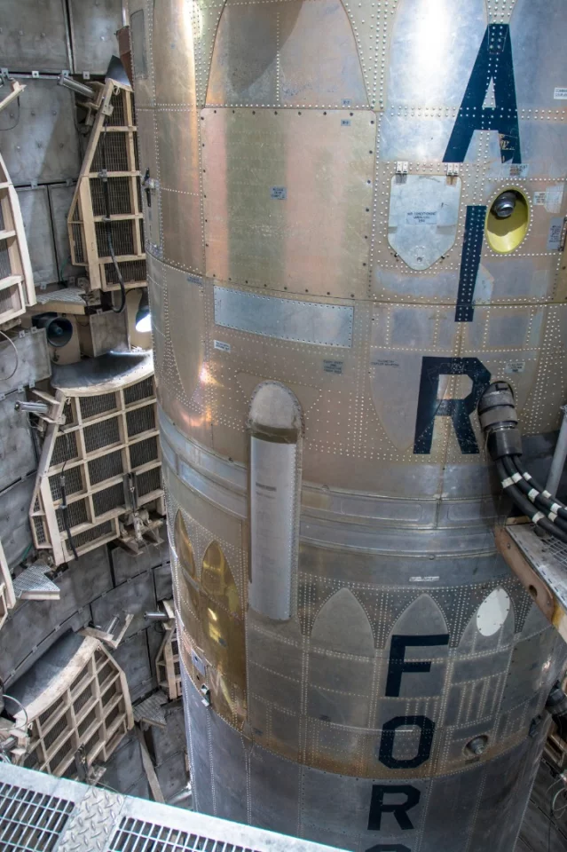 The Titan II was powered by a pair of hypergolic fuels, Aerozine 50 and nitrogen tetroxide, that ignite on contact