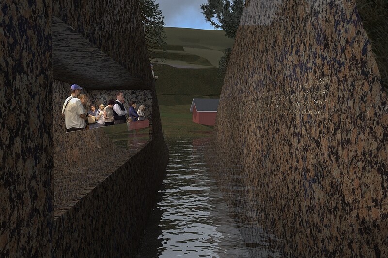 The names of the victims will be inscribed into the memorial (Image: Jonas Dahlberg Studio, courtesy of KORO / Public Art Norway)