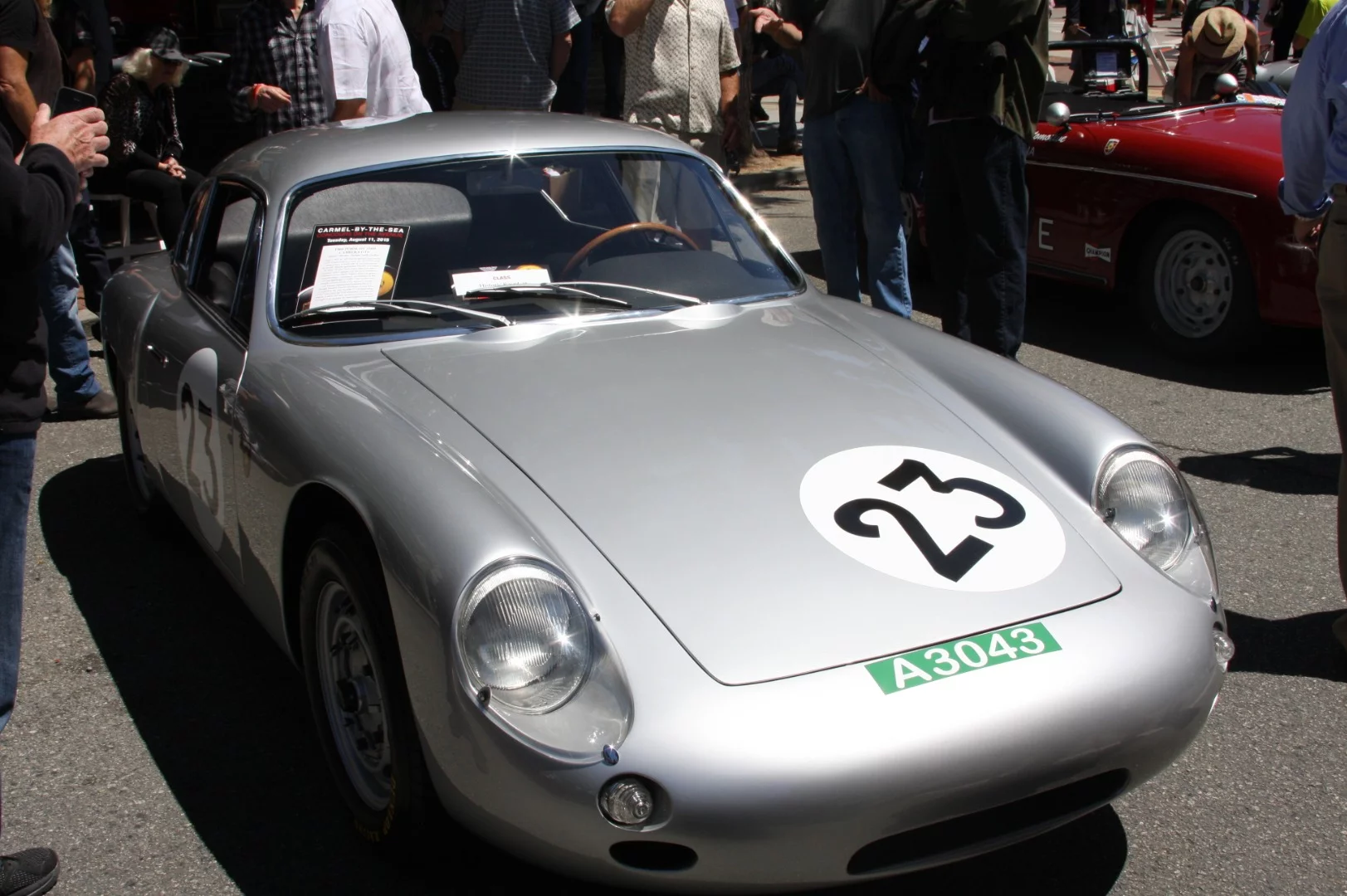Sleek nose of the 1960 Porsche Carrea.