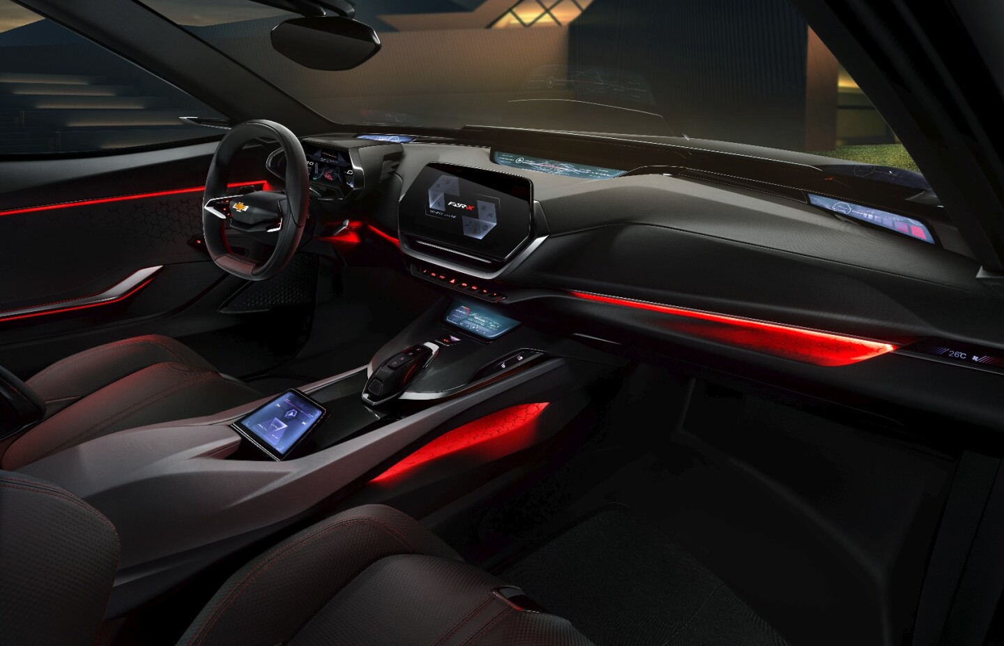 Inside, the FNR-X has a digitally-enhanced cockpit with plenty of ambient lighting