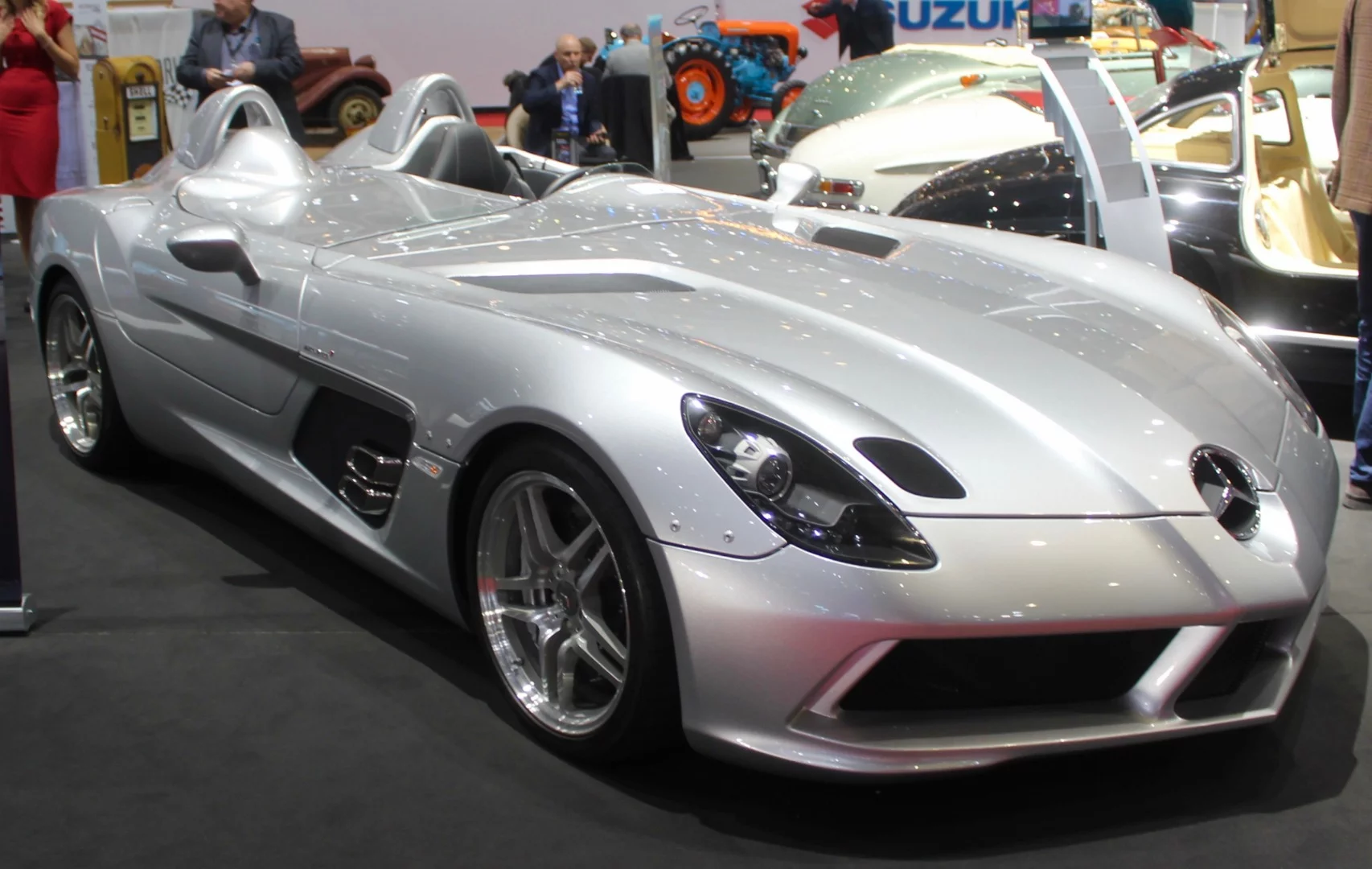 The 2009 Mercedes-McLaren SLR Stirling Moss makes an appearance