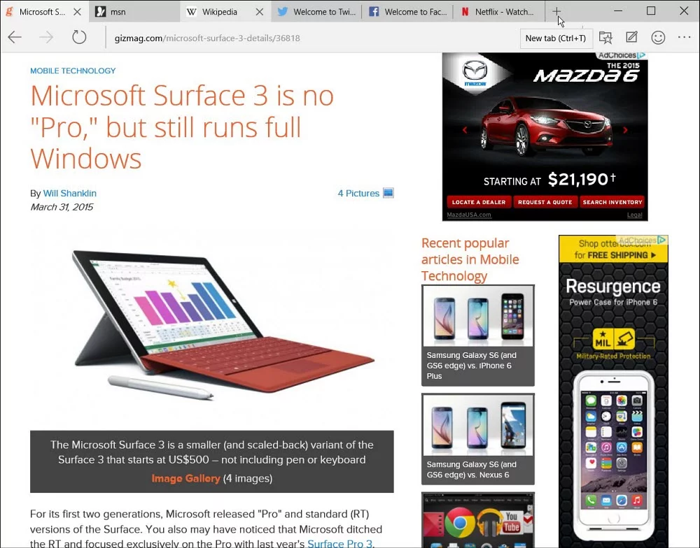 Project Spartan has a completely different look than IE
