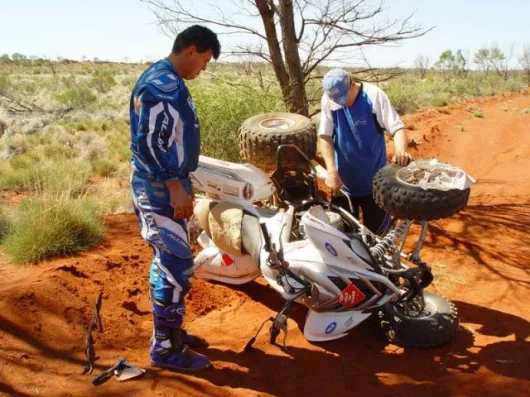 The boys had three big crashes between them, though both bikes and both bodies crossed the continent without structural damage