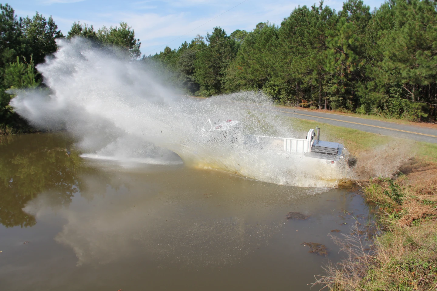 The Amphibious Responder hits the water