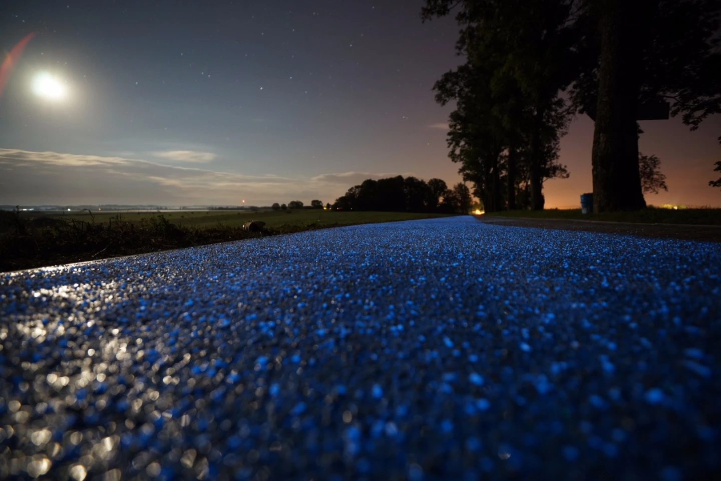 Exposure to 30-60 minutes of daylight is enough to make the path glow for at least 8 hours overnight
