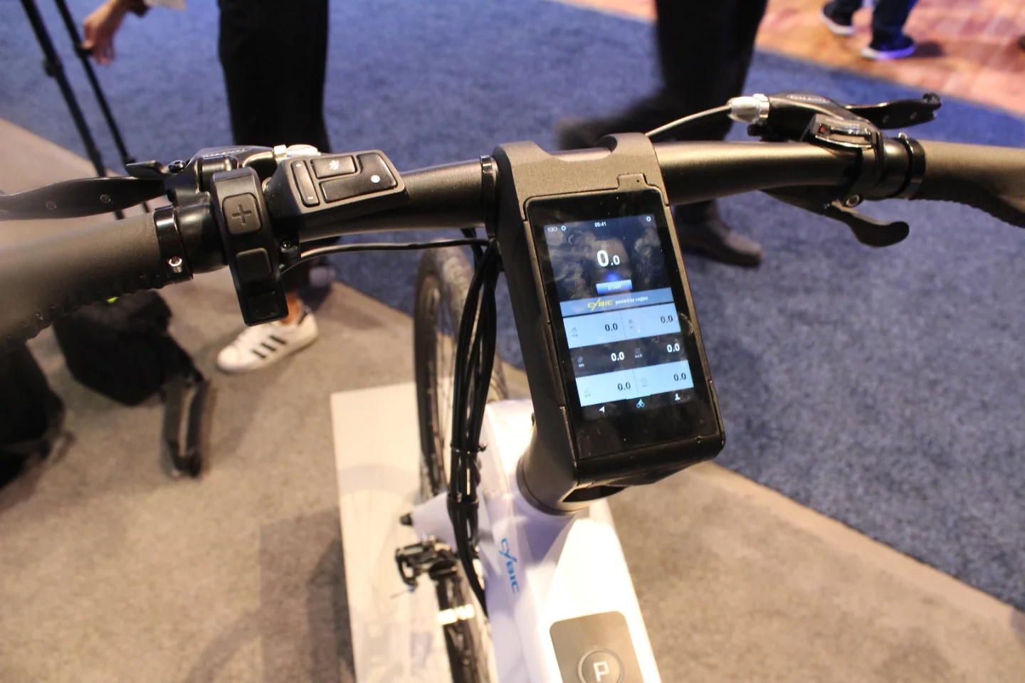 Though features of the handlebar-mounted control box can be set onscreen, the Alexa cloud-based voice assistant is available to help at all times