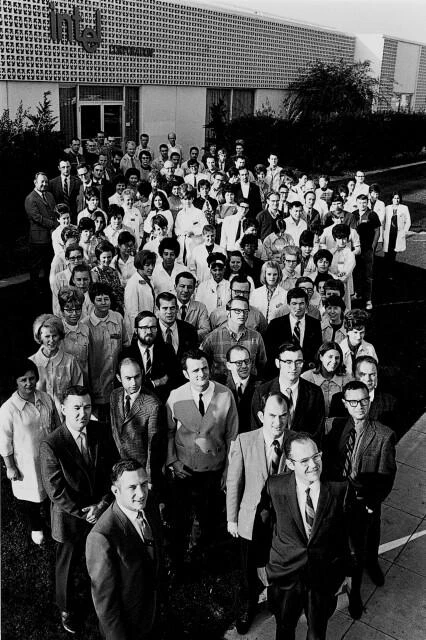 The staff of Intel 40 years ago.