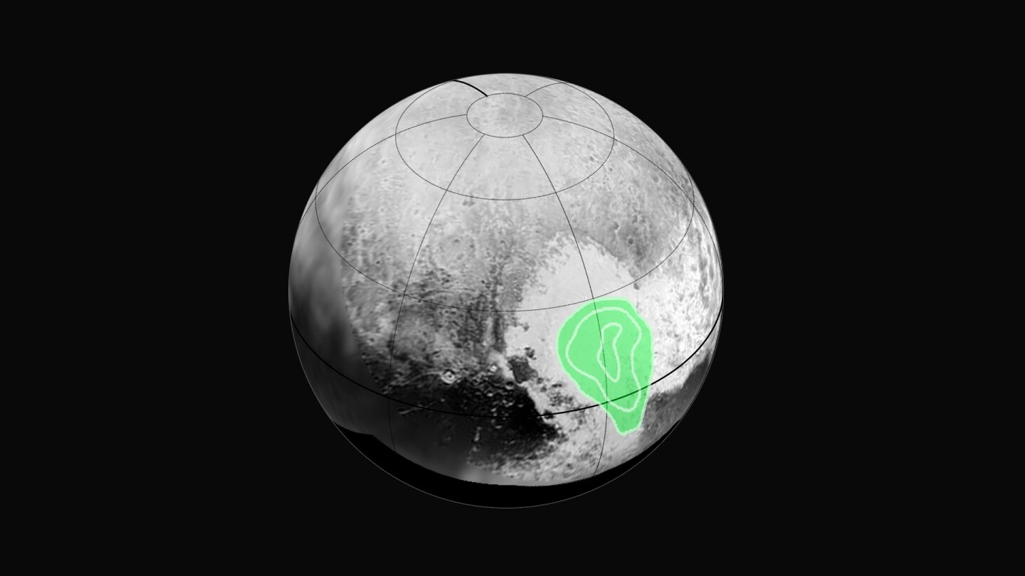 Carbon monoxide ice region on Pluto