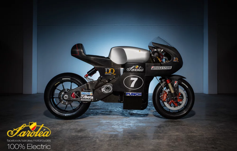 Team Sarolea's electric superbike is gradually becoming competitive