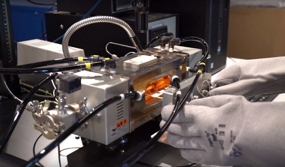 The SMaRT e-waste microfactory is made up of small modules, which can break down and repurpose electronic waste where it's stockpiled