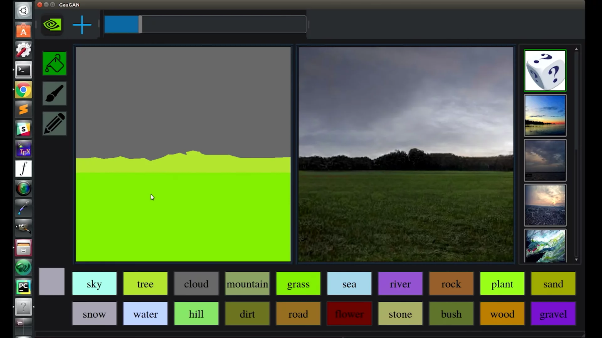 Switching the grass...