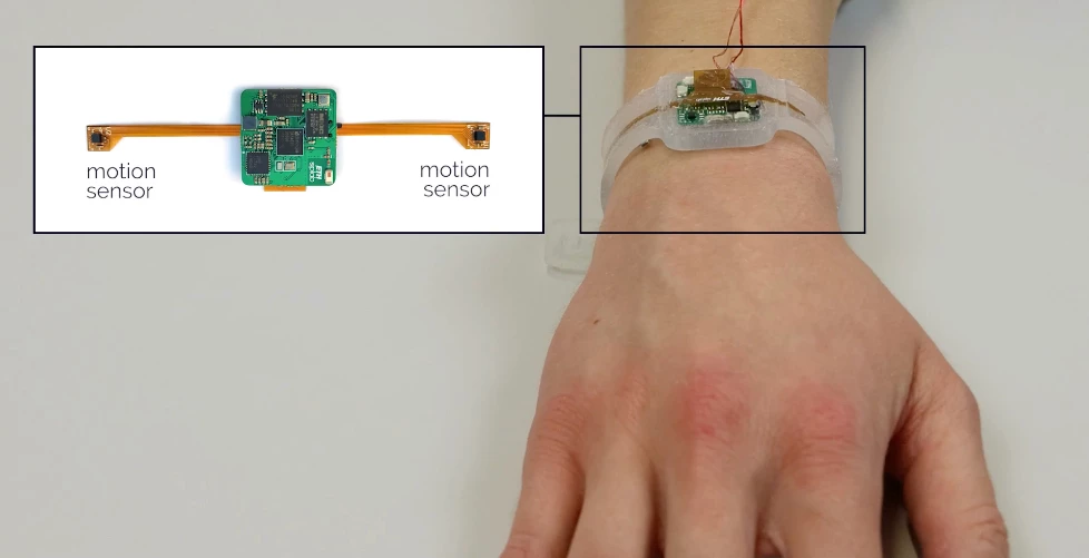 A close look at the current TapID prototype wristband