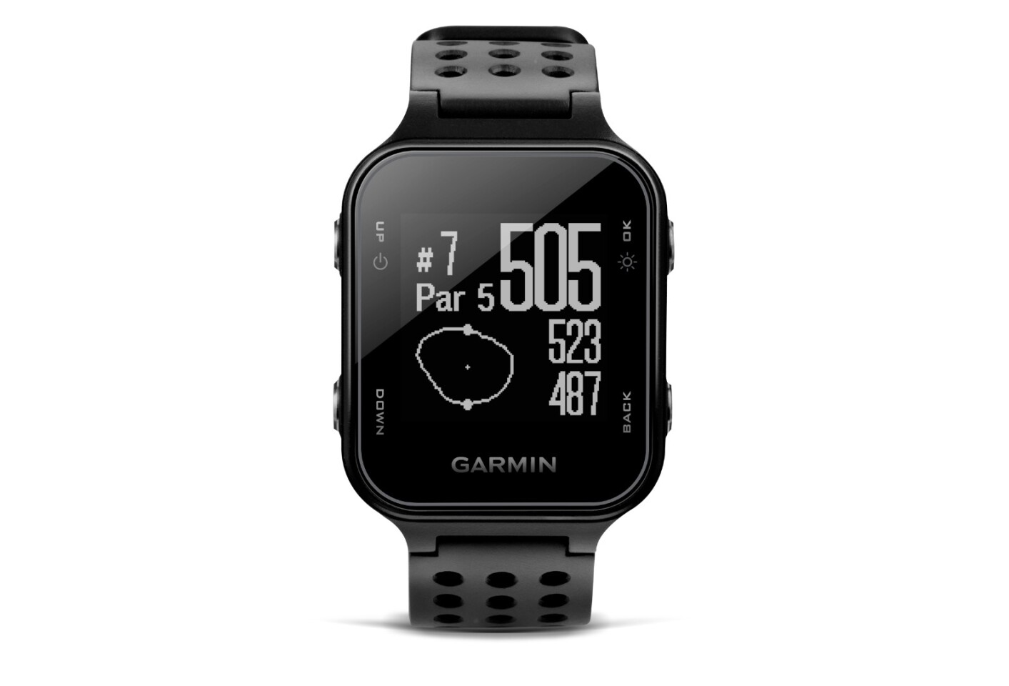 The S20 GPS golf watch is designed to work as a regular timepiece, but then kick into handicap-slashing mode when the user steps onto the course