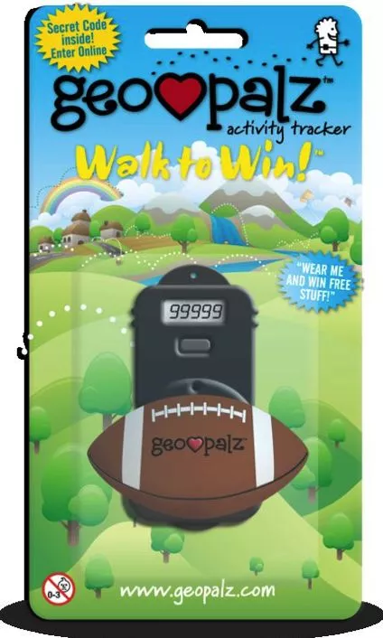 GeoPalz are pedometers for children, that are linked to a website where users can claim prizes based on how many miles they've walked