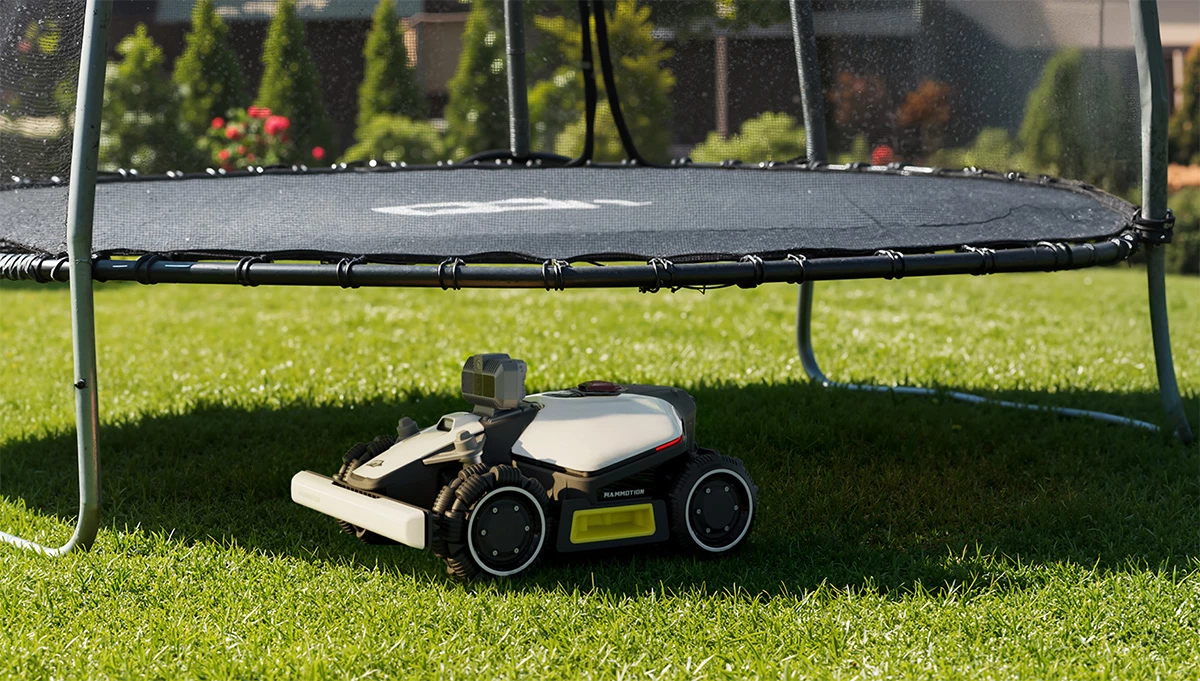 The Luba Mini AWD LiDAR promises installation-free setup and reliable obstruction detection, so you don't have to move garden items like trampolines out of the way