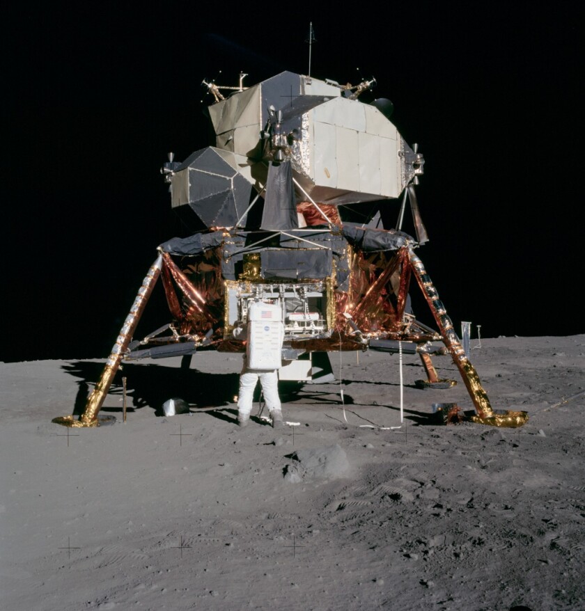 The Lunar Module on the Moon during Apollo 11