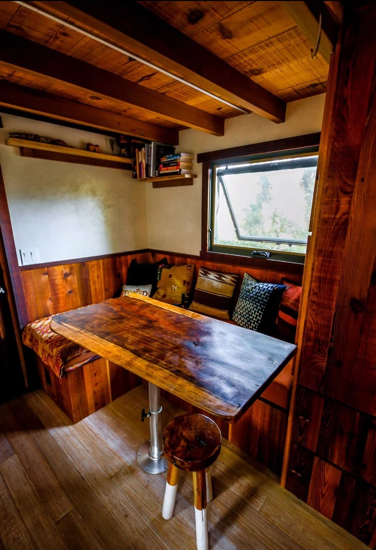 El Toro's L-shaped seating area has integrated storage