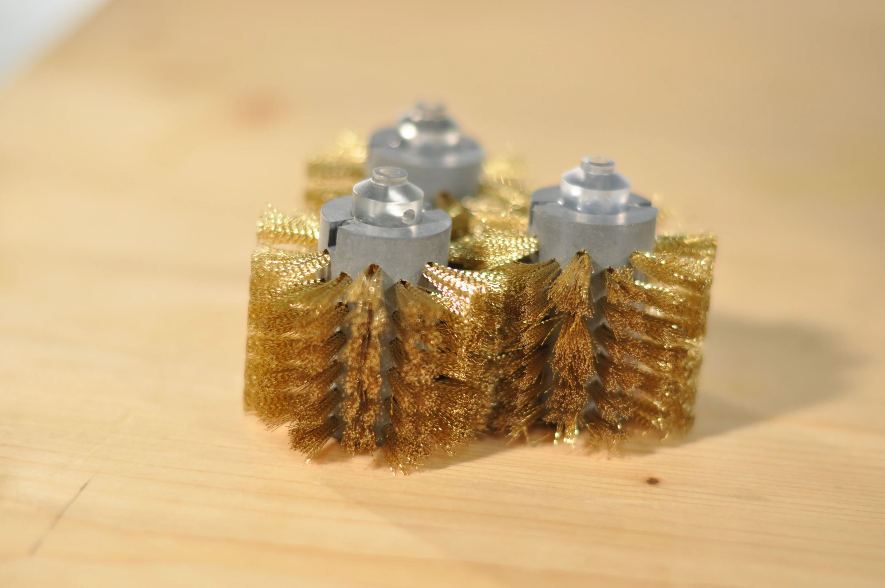 Grillbot features three replaceable brushes