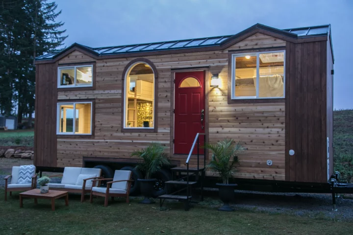 The Theater Home, by Tiny Heirloom, is a one-off custom model that had a budget of US$120,000