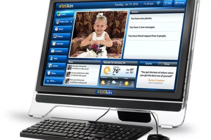 The Telikin is a new touchscreen family computer aimed at older users, designed to make every-day tasks such as photo-sharing and email as easy as possible
