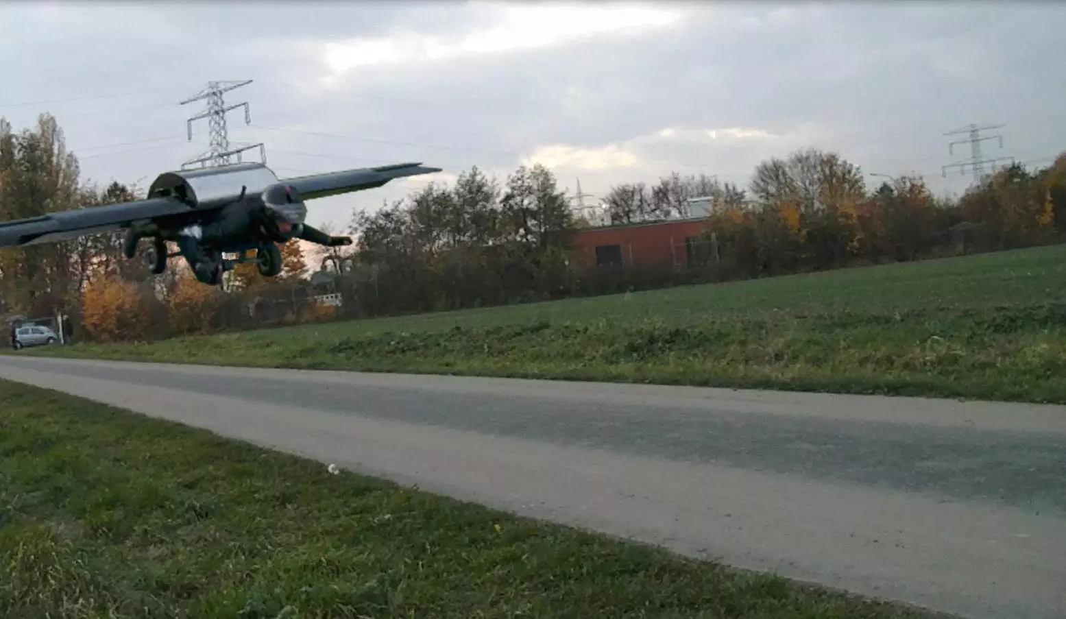 Photoshop version of Skyflash in flight