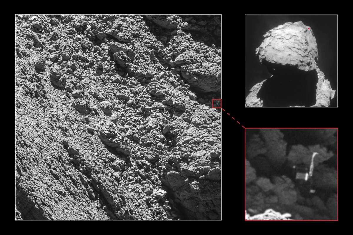 Rosetta’s lander Philae has been identified in OSIRIS narrow-angle camera images