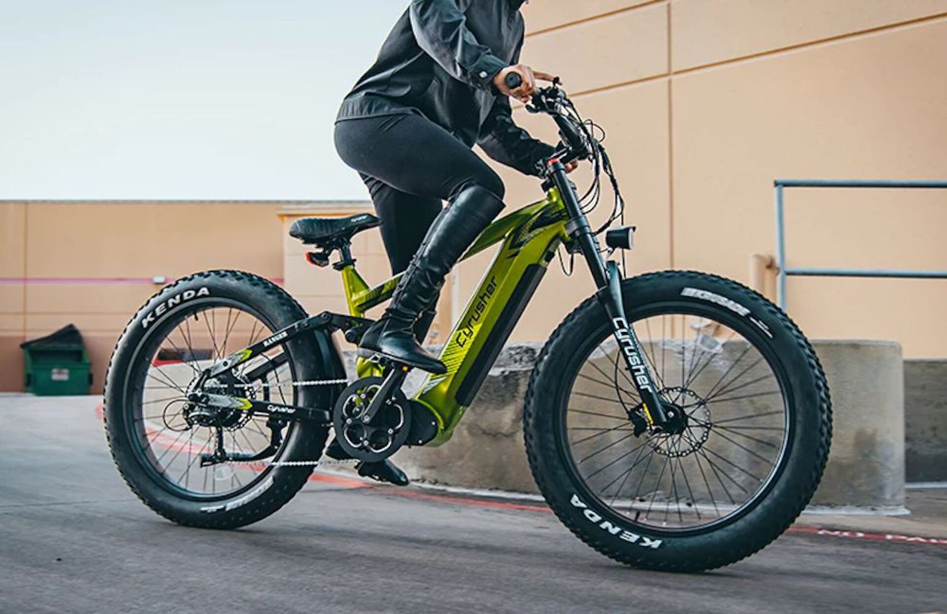 Fullsuspension fattire ebike built for city streets and dusty trails