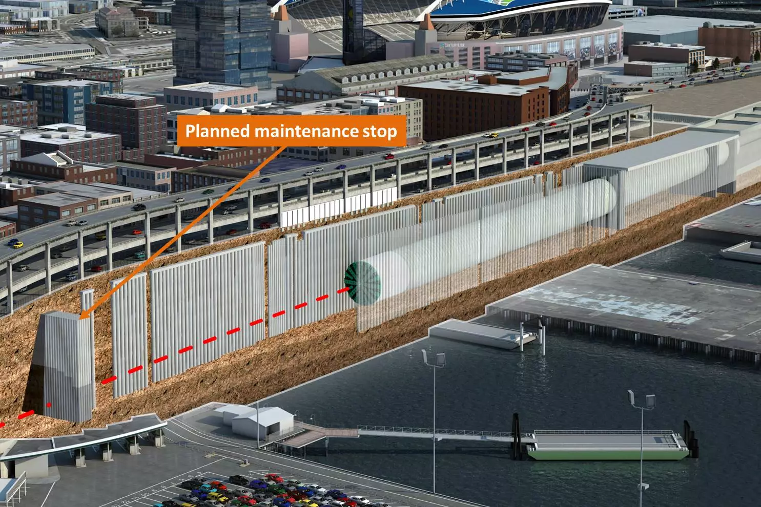 Path of Bertha after repairs