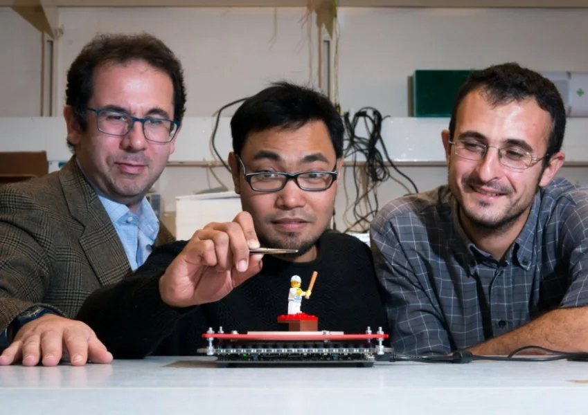 SoundBender is an acoustic levitation device that can bend sound waves around obstacles