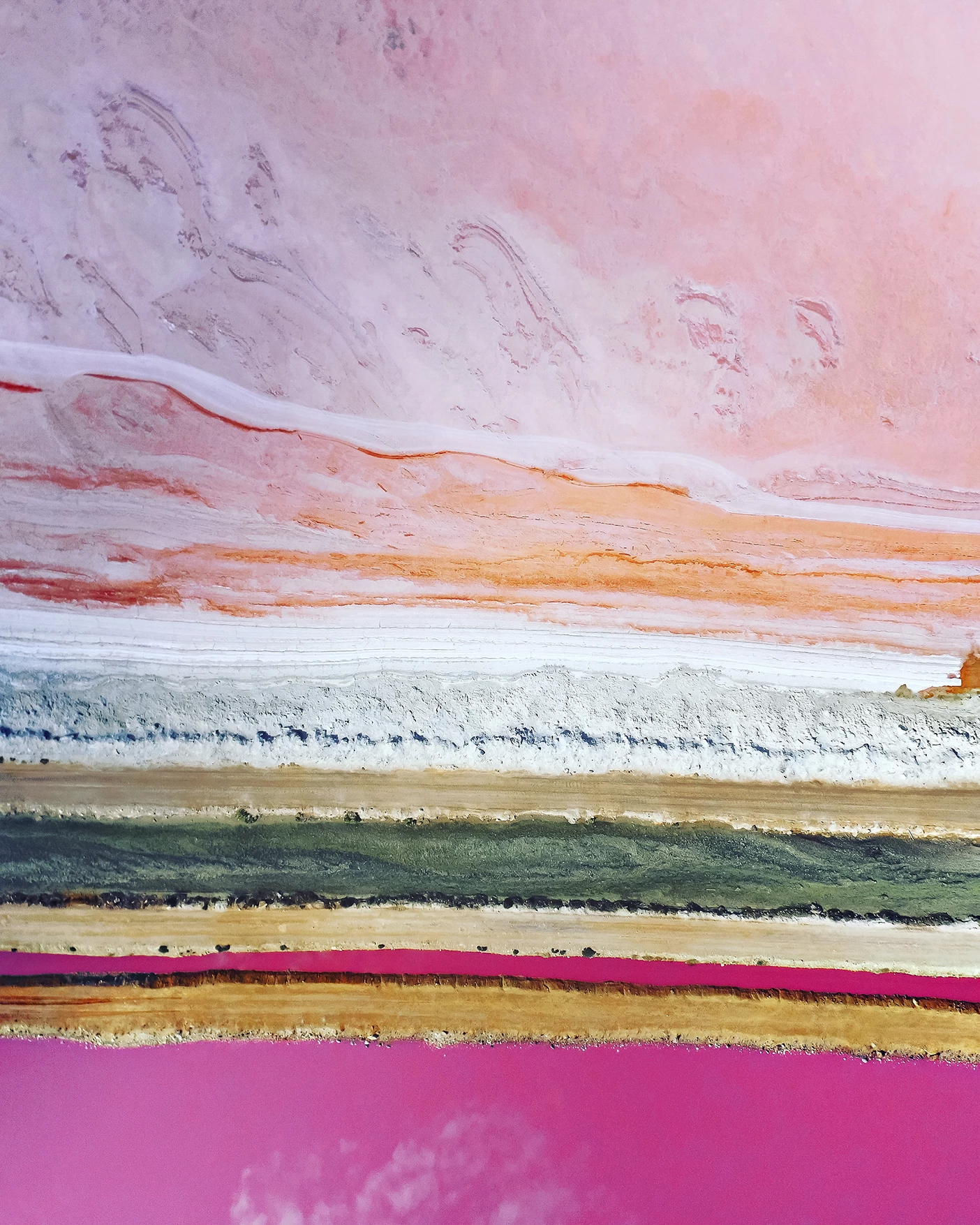Second Place, Landscape. Drone photo showing the pink hues of a pink lake called Hutt Lagoon, Western Australia.