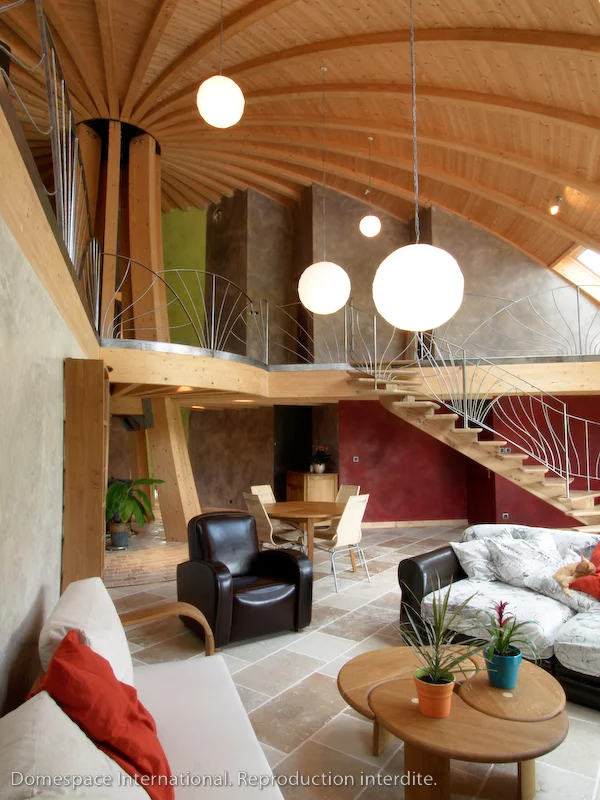 Open plan living area in a Domespace home