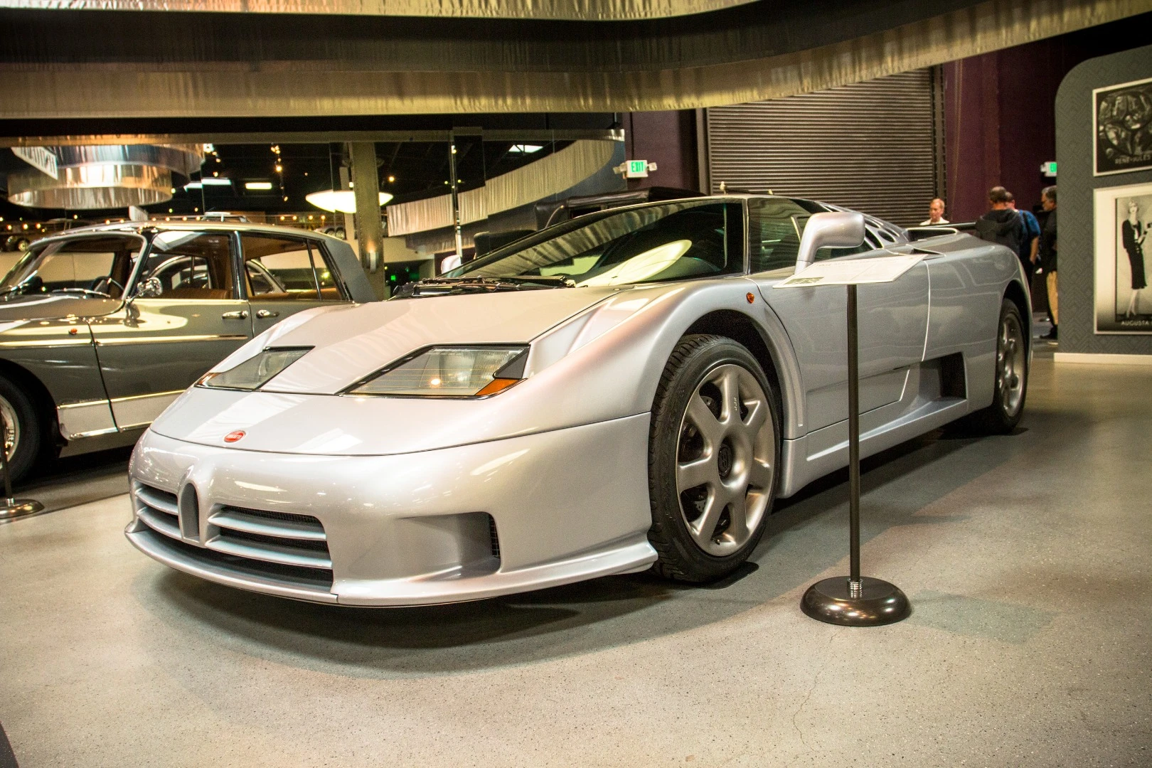 1994 Bugatti EB 110 SuperSport "Le Mans": when Bugatti was resurrected in 1987 by Italian entrepreneur Romano Artioli, he created a new factory and design center, and brought in key members of the team that designed the radical Lamborghini Countach to work with his chief styling architect Gianpaolo Benedini. This is production #1 - both of the resulting EB110 and this lighter, faster SS Le Mans version.