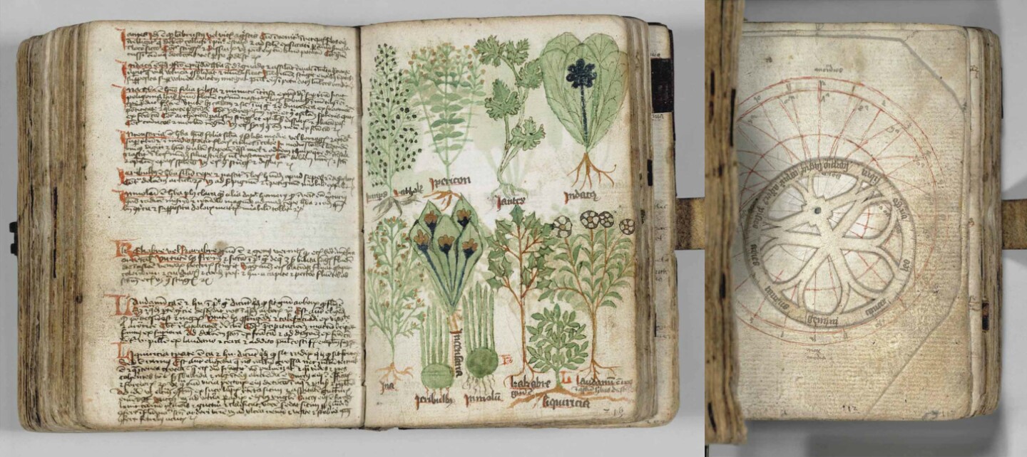 Accurately described by the catalog description as a "striking testament to medieval scientific knowledge : a rare compilation of astronomical texts, including an astrolabe model, various apparently unpublished medical treatises, and an illustrated herbal." The manuscript sold for $295,500 against an estimate of $20,000 to $30,000 at Christie's New York auction of Fine Printed Books and Manuscripts on 14 December 2016.