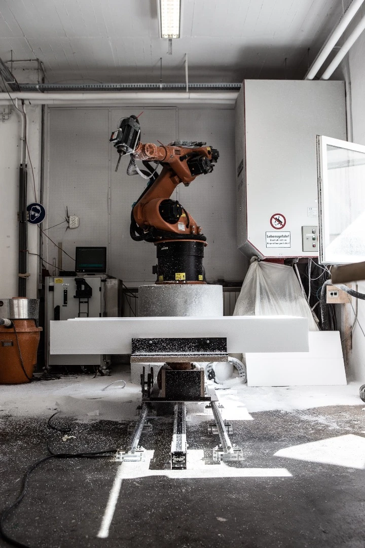 The design process included computer modeling, painting and casting