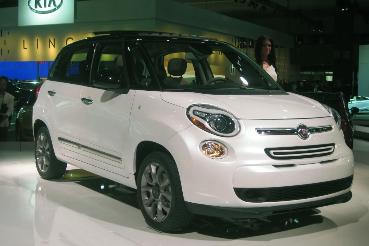 The Fiat 500L, as spied by Gizmag at the LA Auto Show this week