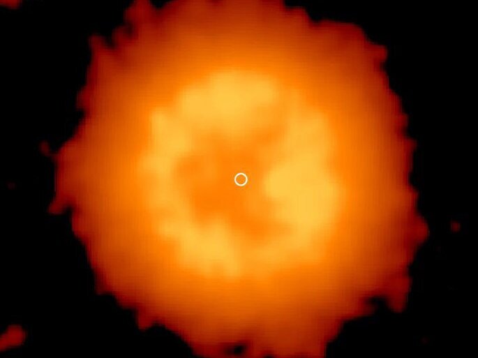 The nebula of J005311, as seen in infrared