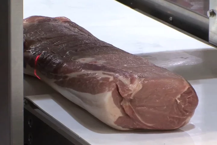 Nantsune's new Libra 165C meat slicer uses 3D imaging to cut meat to the precise weight every time