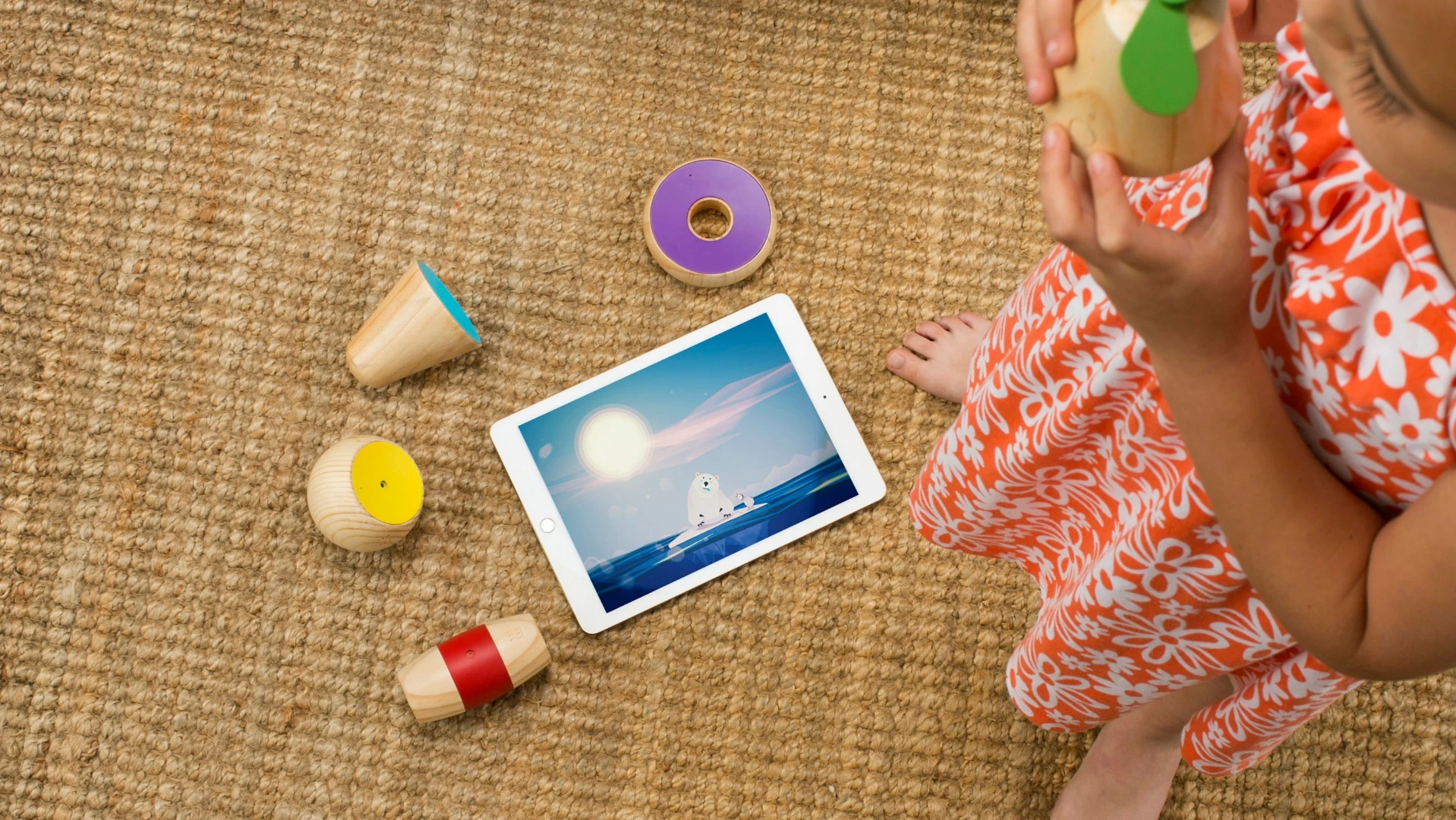 Yibu is designed to provide children with an introduction to technology, while giving them physical toys to interact with