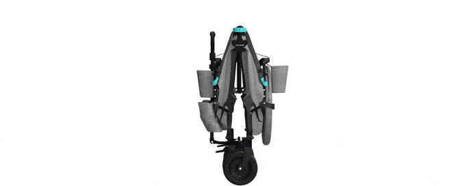The Lawn Chariot unfolds from a compact form factor to comfortably carry lots of gear and seat two adults
