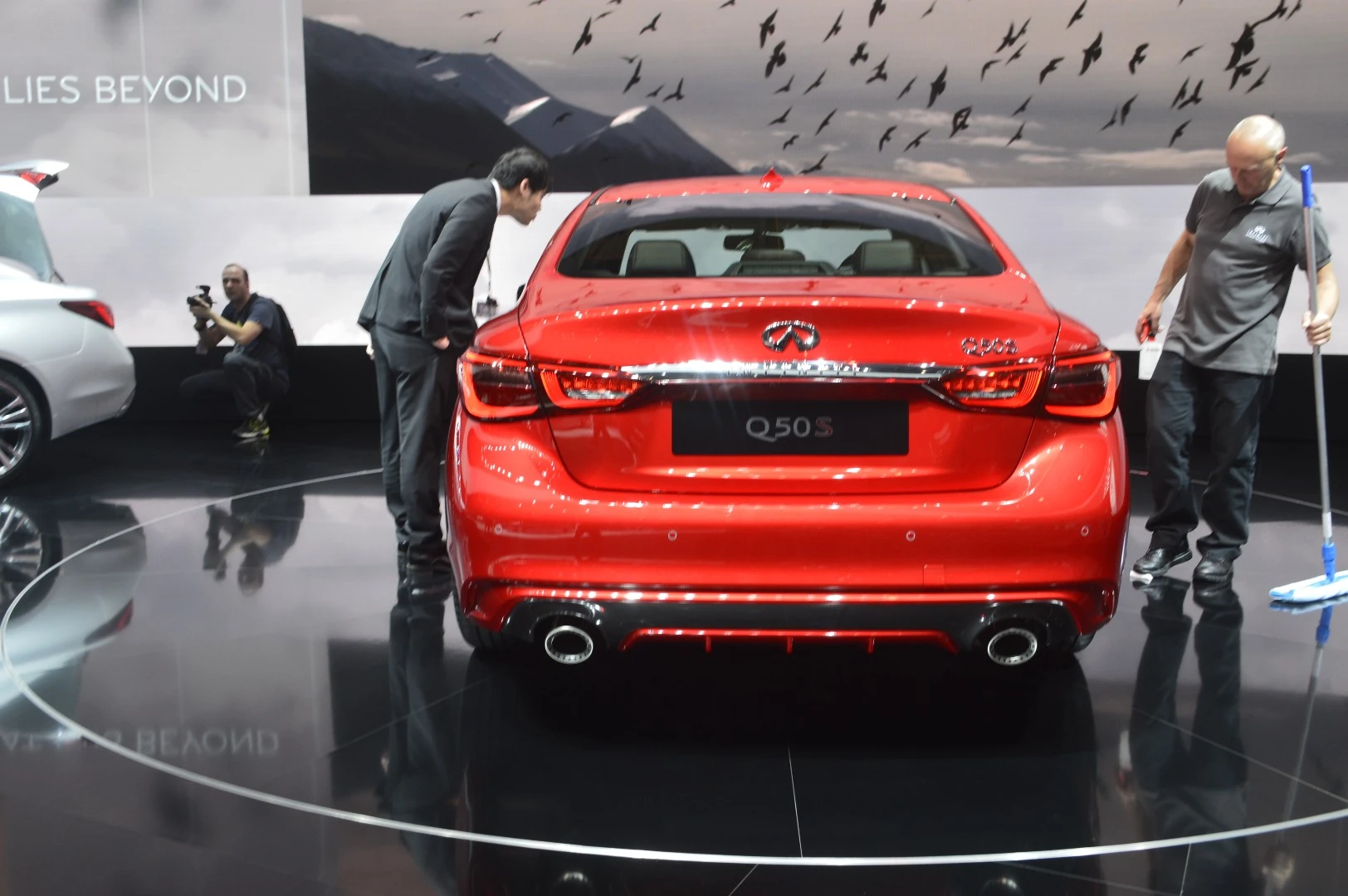 In the rear, tail lamps for the Q50 are now slimmer to give a speedier look
