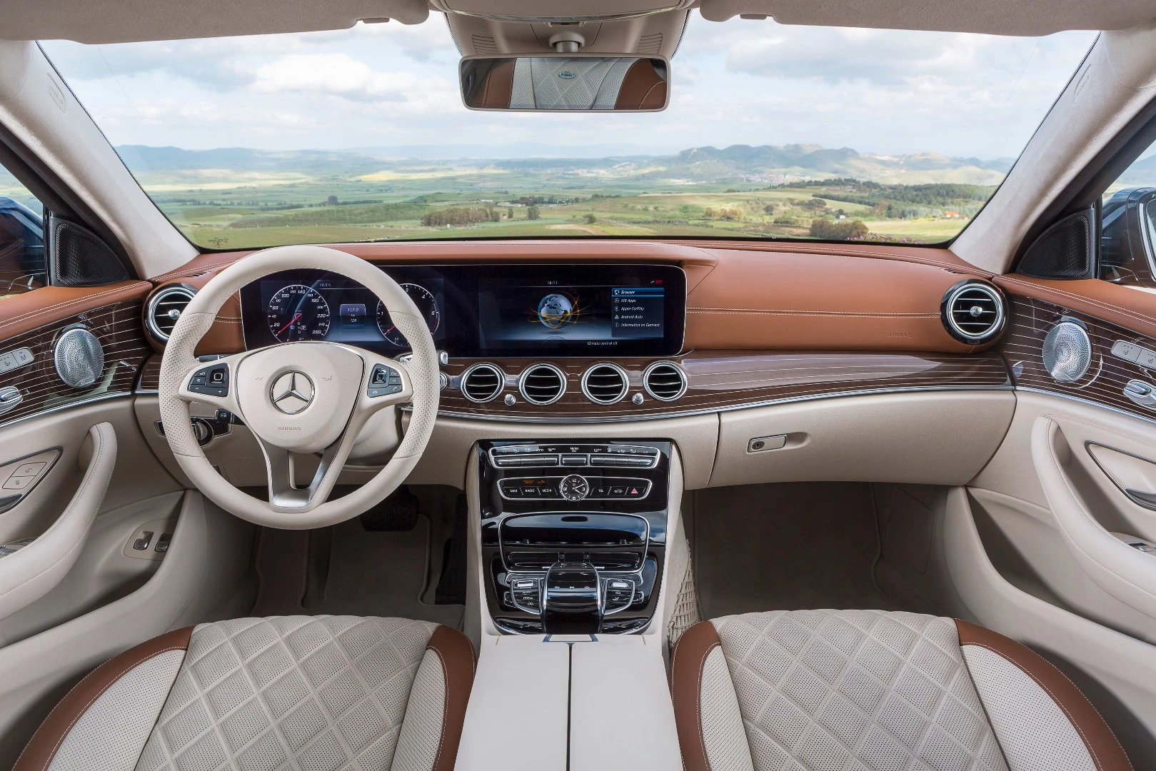 The car's cabin is inspired by the S-Class' layout