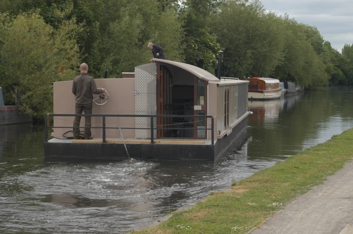 The designer claims that the panels produce enough power for over 2,000 km of gentle cruising up and down London's canal system