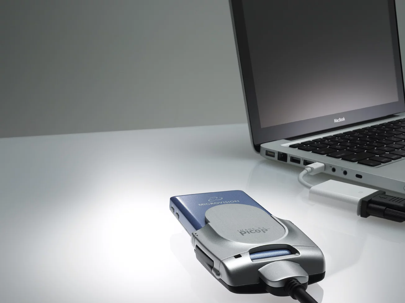 The Microvision SHOWWX laser pico projector enables widescreen quality display of images directly from a mobile device