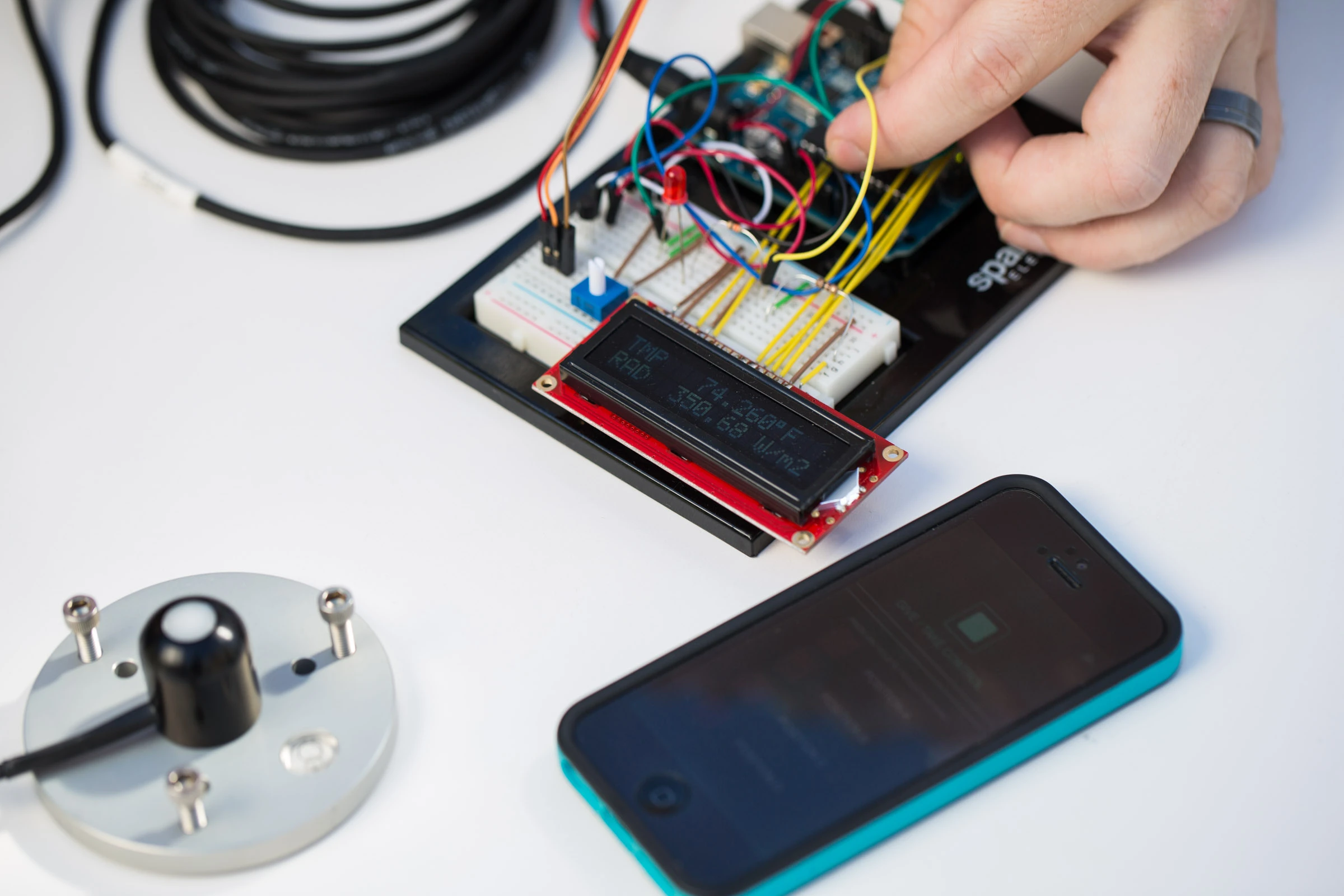 The shades can be controlled with an iPhone or Android app
