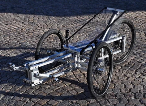 The vehicle's design consciously incorporates the use of aluminum