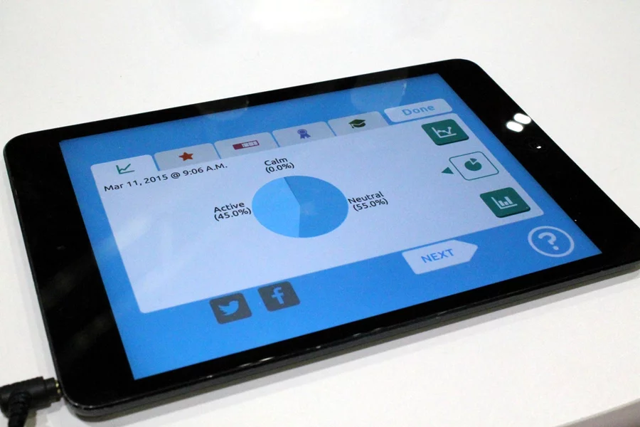 The Muse headband Calm app presents the session data in different ways (Photo: Stu Robarts/Gizmag.com)