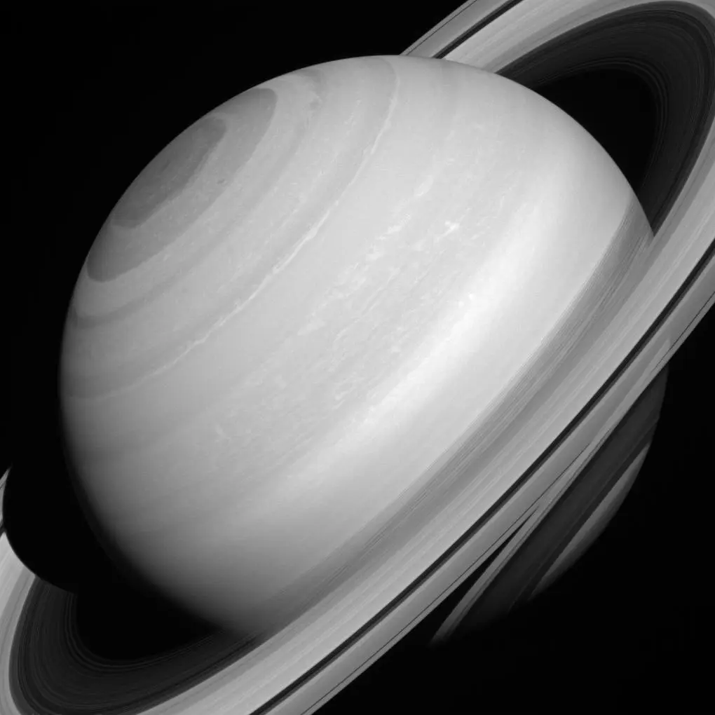 Saturn and her rings as seen in December 2014 by the Cassini spacecraft