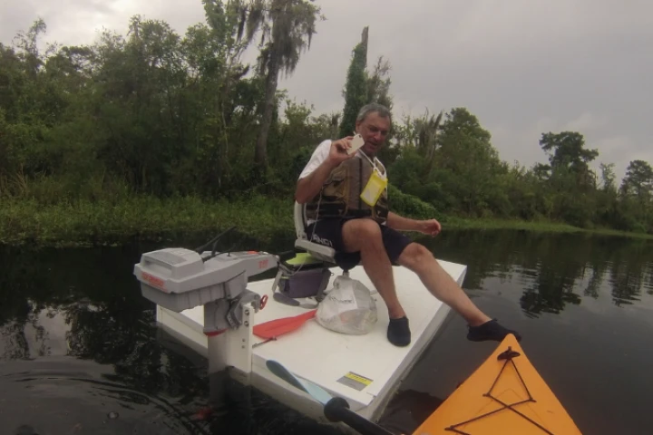 The SolarSkiff relies on a Torqeedo Travel 1003 electric motor